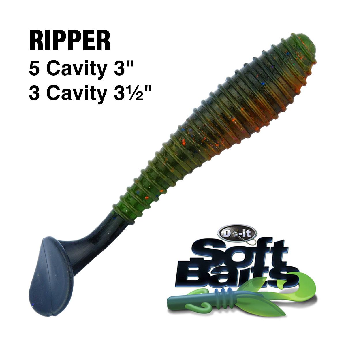 DO-IT ESSENTIAL SERIES SOFT BAIT MOLDS RIPPER, Soft Plastic Lure